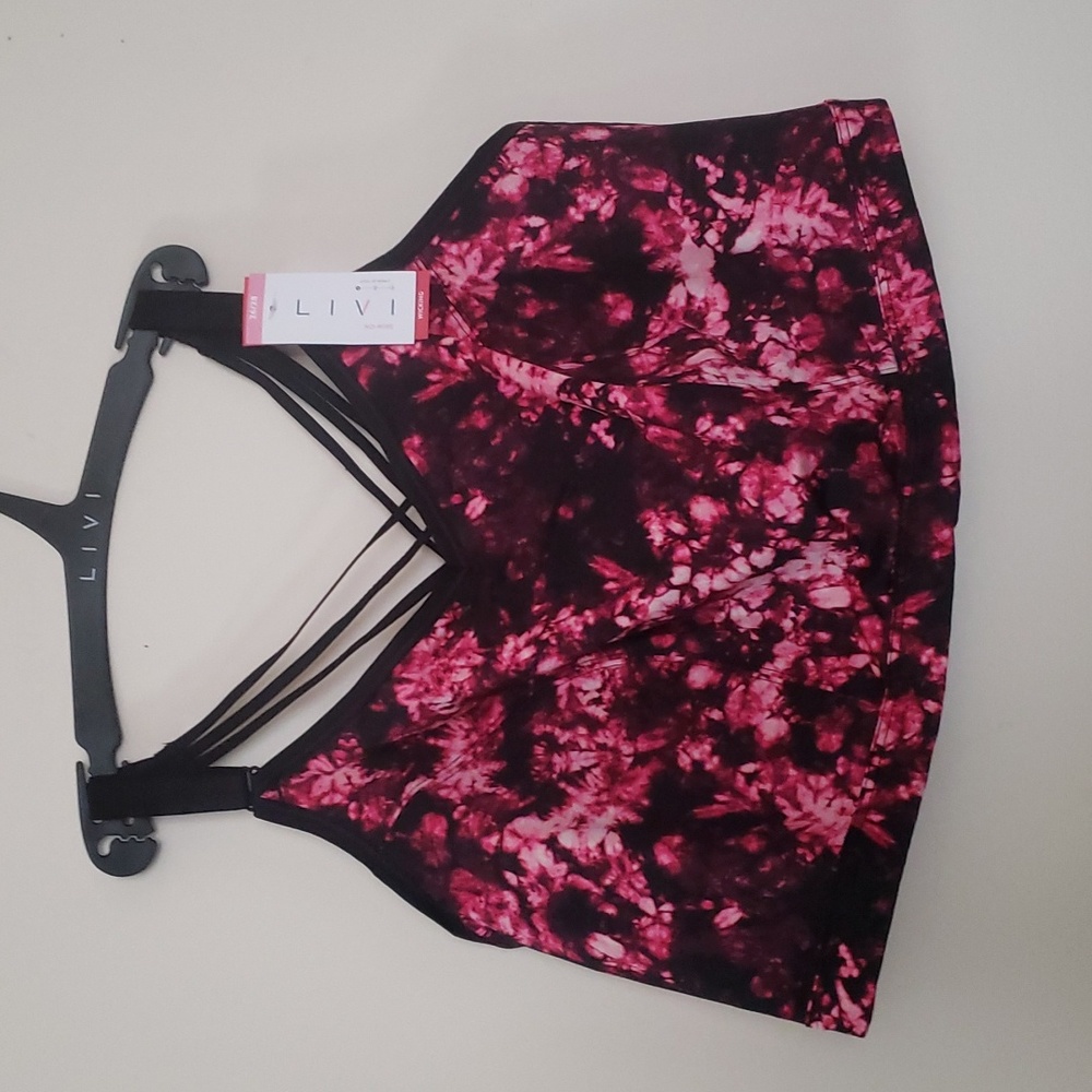 Livi Active Pink and Black Sports Bra